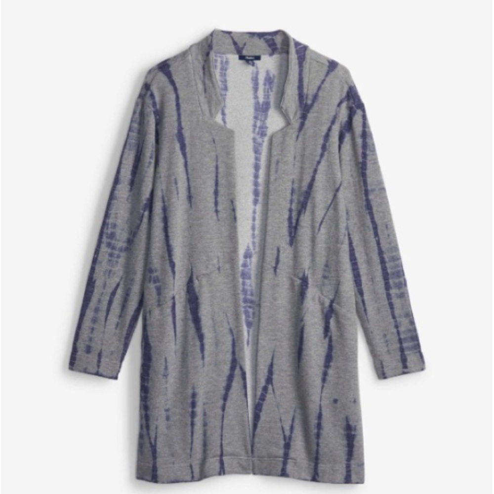 NEW NWT Hatley Gray Navy Blue Deep Sea Tie Dye Cardigan Sweater